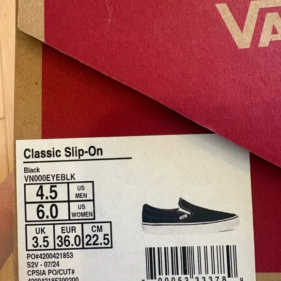 Vans Classic Black Slip-On Shoes - Picture 5 of 5